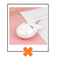 Haarborstel handmodel unicorn wit